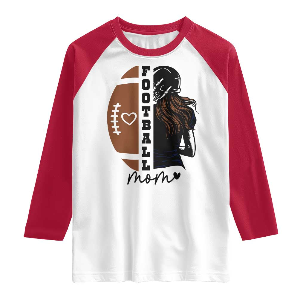 Proud Football Mom Raglan Shirt Game Day Supporter Gift - Wonder Print Shop