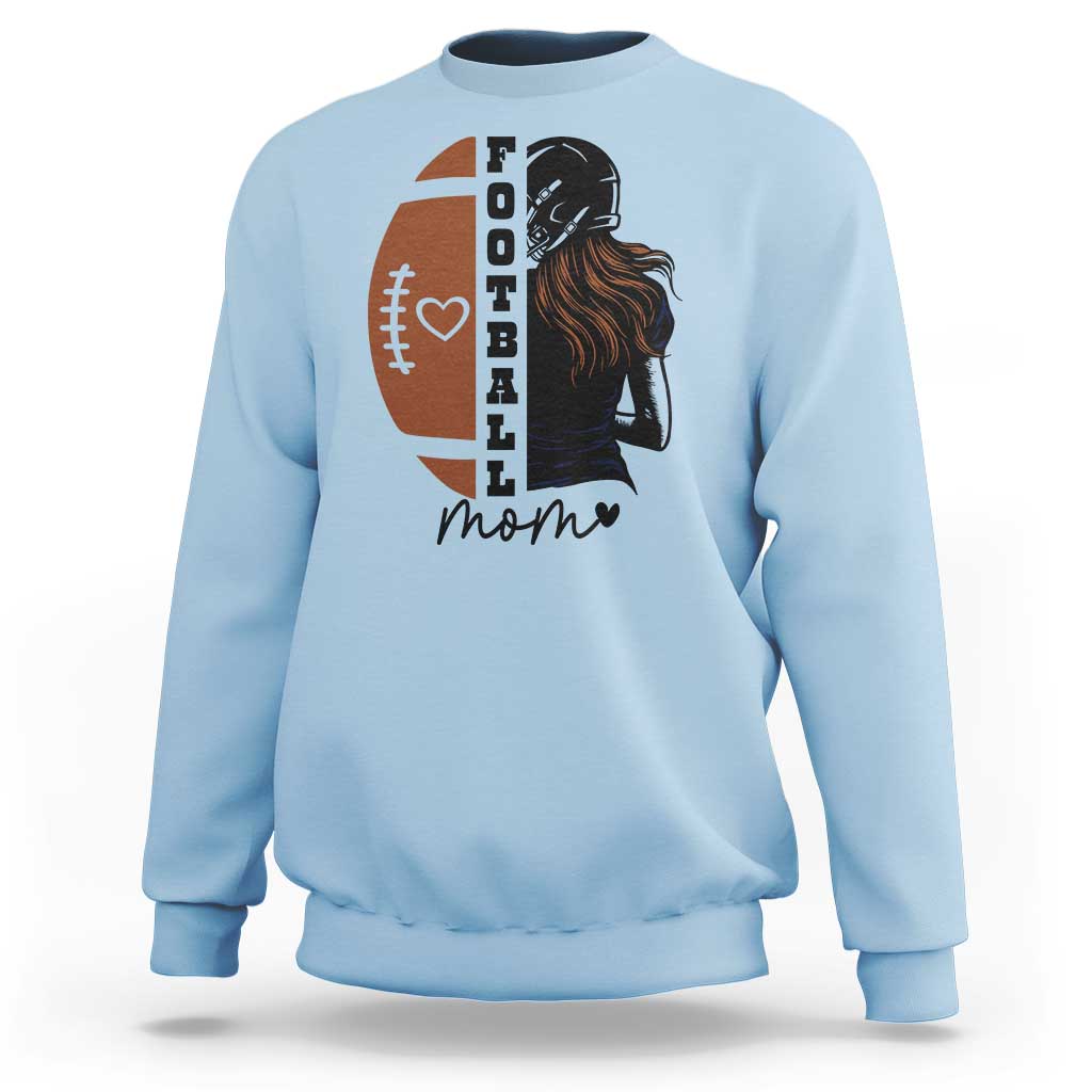 Proud Football Mom Sweatshirt Game Day Supporter Gift - Wonder Print Shop