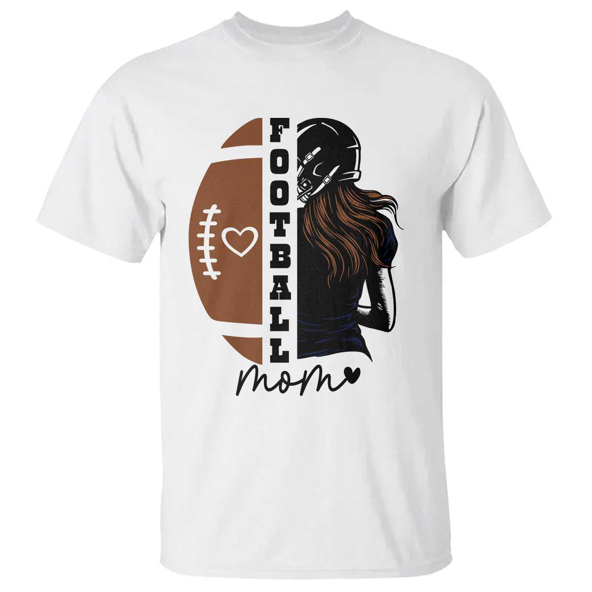 Proud Football Mom T Shirt Game Day Supporter Gift - Wonder Print Shop