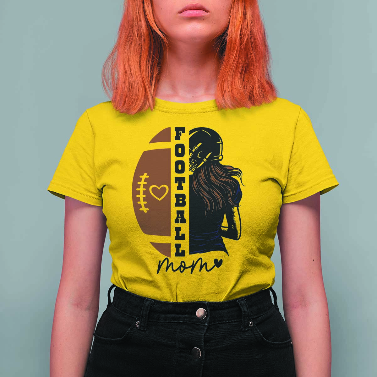 Proud Football Mom T Shirt For Women Game Day Supporter Gift - Wonder Print Shop