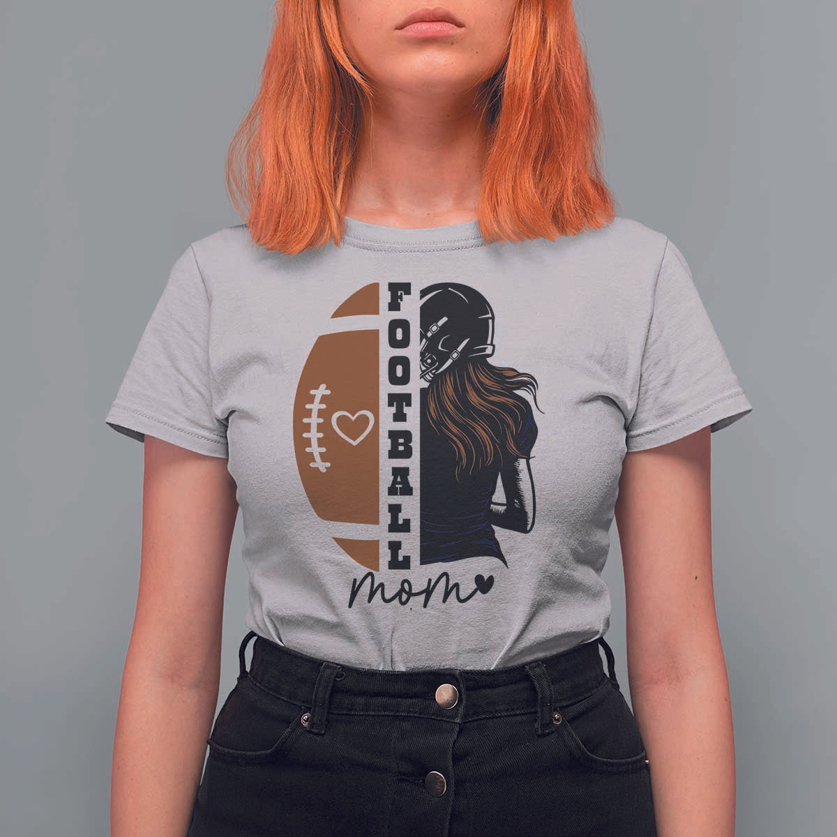 Proud Football Mom T Shirt For Women Game Day Supporter Gift - Wonder Print Shop