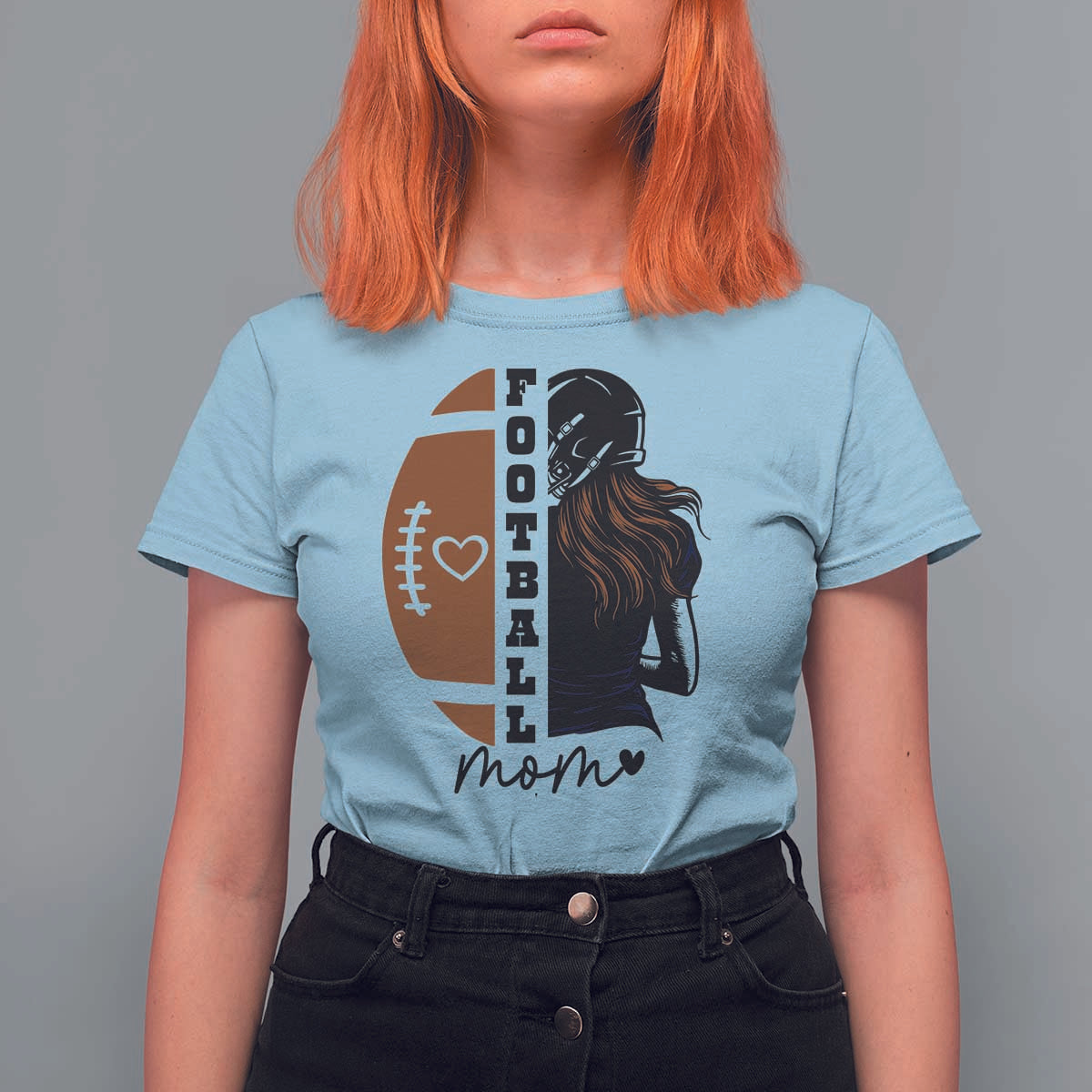 Proud Football Mom T Shirt For Women Game Day Supporter Gift - Wonder Print Shop
