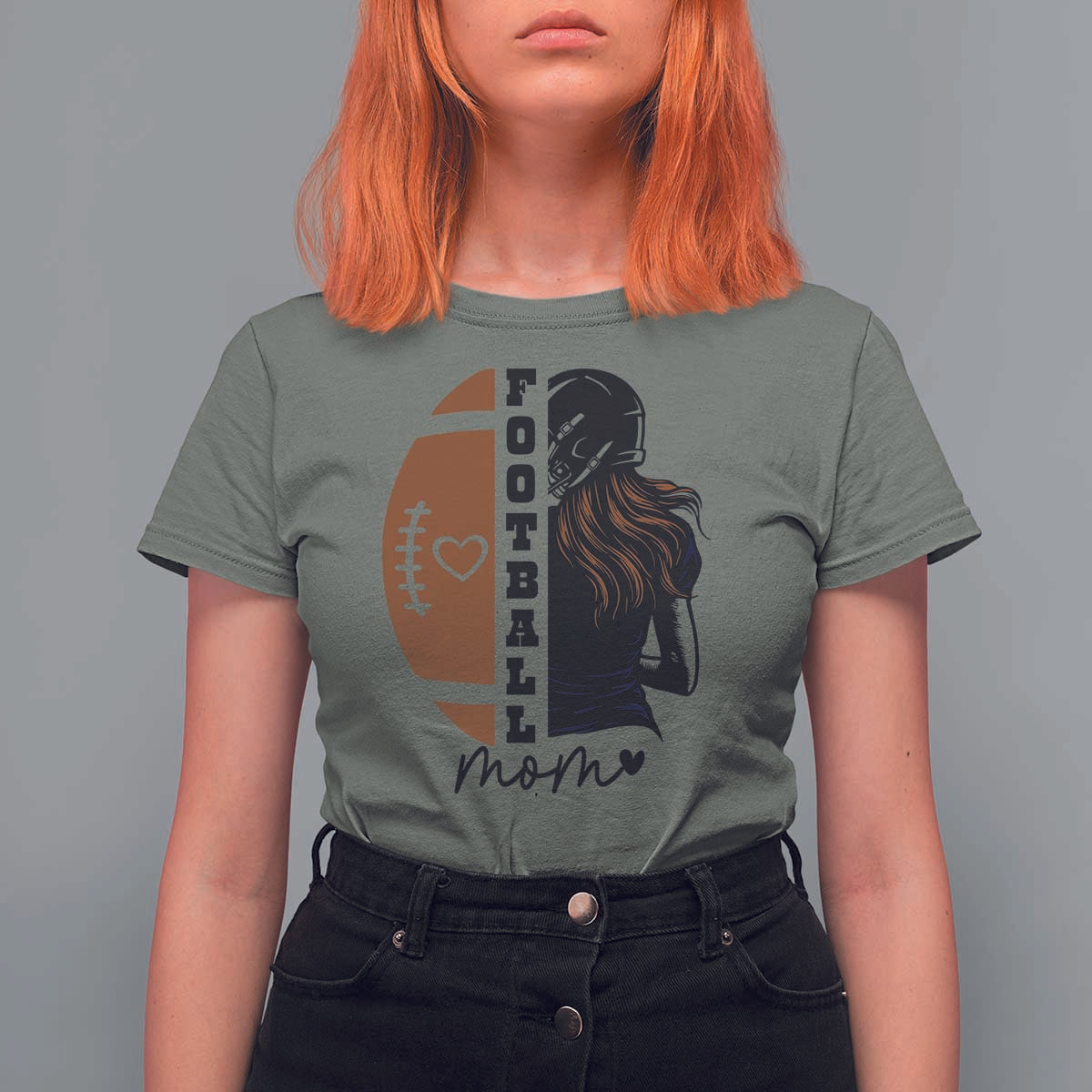 Proud Football Mom T Shirt For Women Game Day Supporter Gift - Wonder Print Shop