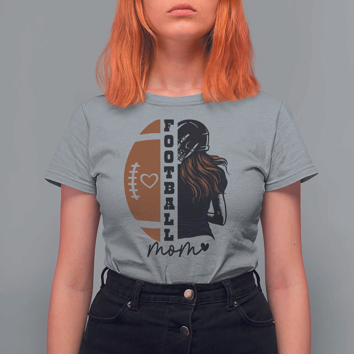 Proud Football Mom T Shirt For Women Game Day Supporter Gift - Wonder Print Shop