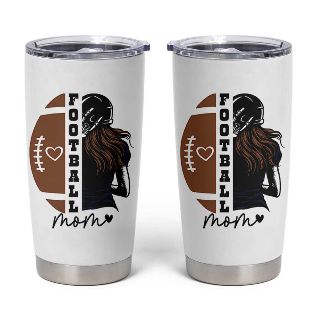 Proud Football Mom Tumbler Cup Game Day Supporter Gift - Wonder Print Shop