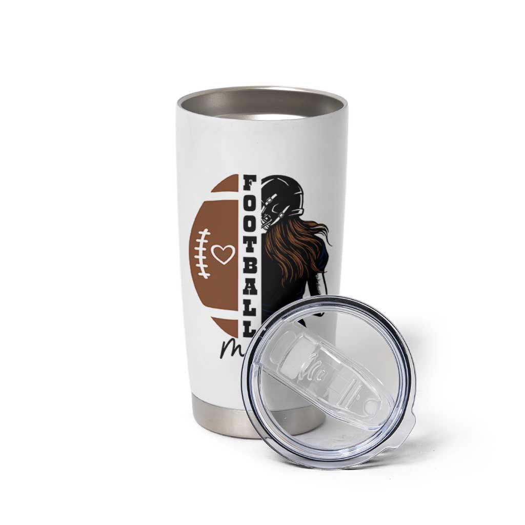 Proud Football Mom Tumbler Cup Game Day Supporter Gift - Wonder Print Shop
