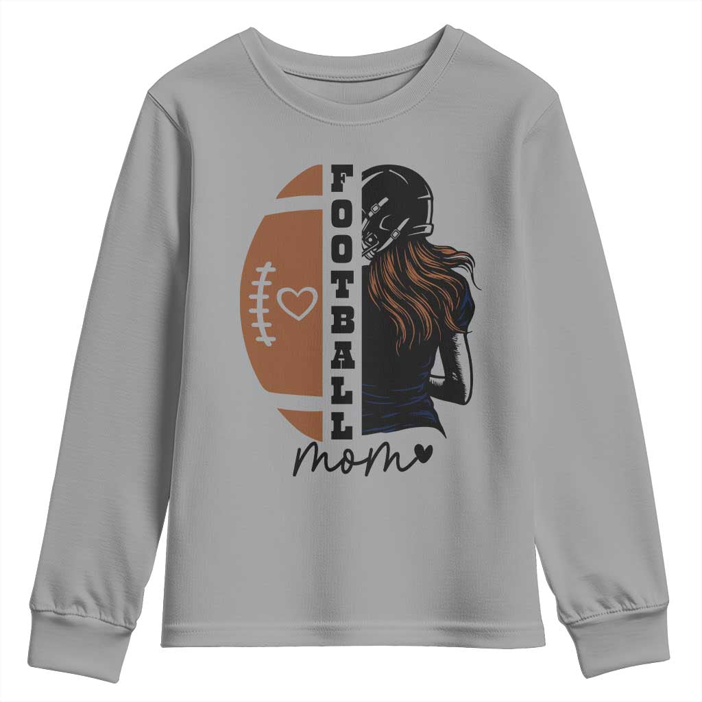 Proud Football Mom Youth Sweatshirt Game Day Supporter Gift - Wonder Print Shop