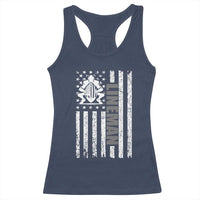 Proud Football Lineman Racerback Tank Top American Flag Sports Gift - Wonder Print Shop