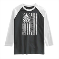 Proud Football Lineman Raglan Shirt American Flag Sports Gift - Wonder Print Shop