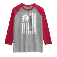 Proud Football Lineman Raglan Shirt American Flag Sports Gift - Wonder Print Shop