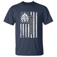 Proud Football Lineman T Shirt American Flag Sports Gift - Wonder Print Shop
