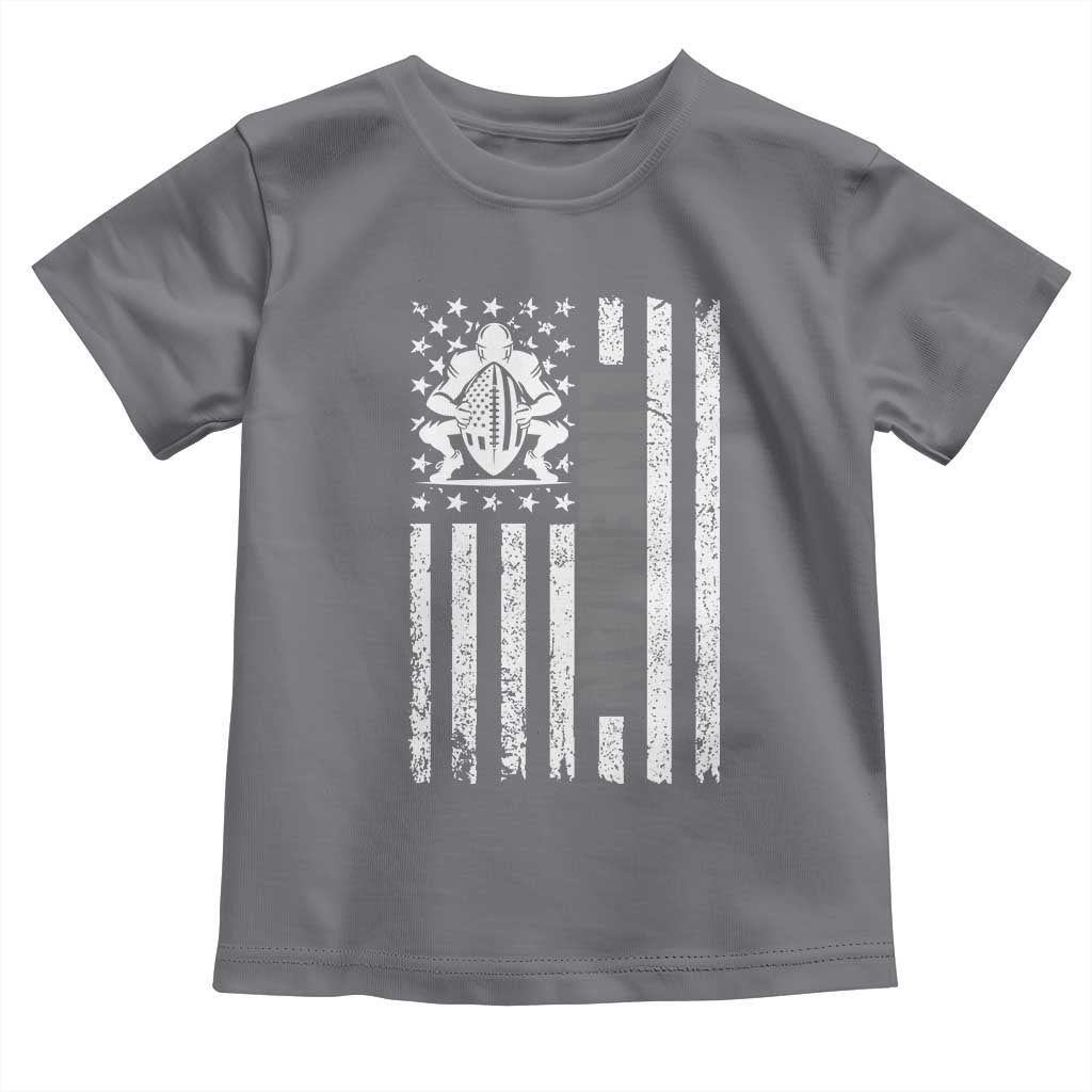 Proud Football Lineman Toddler T Shirt American Flag Sports Gift - Wonder Print Shop