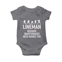 Lineman Because Quarterbacks Need Heroes Baby Onesie Football Player Gift - Wonder Print Shop