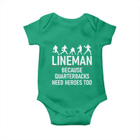 Lineman Because Quarterbacks Need Heroes Baby Onesie Football Player Gift - Wonder Print Shop