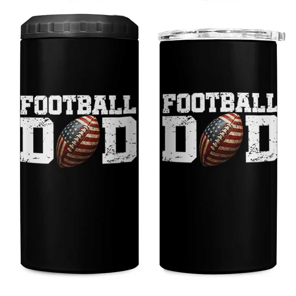 Football Dad 4 in 1 Can Cooler Tumbler Sports Fan Gift For Men - Wonder Print Shop