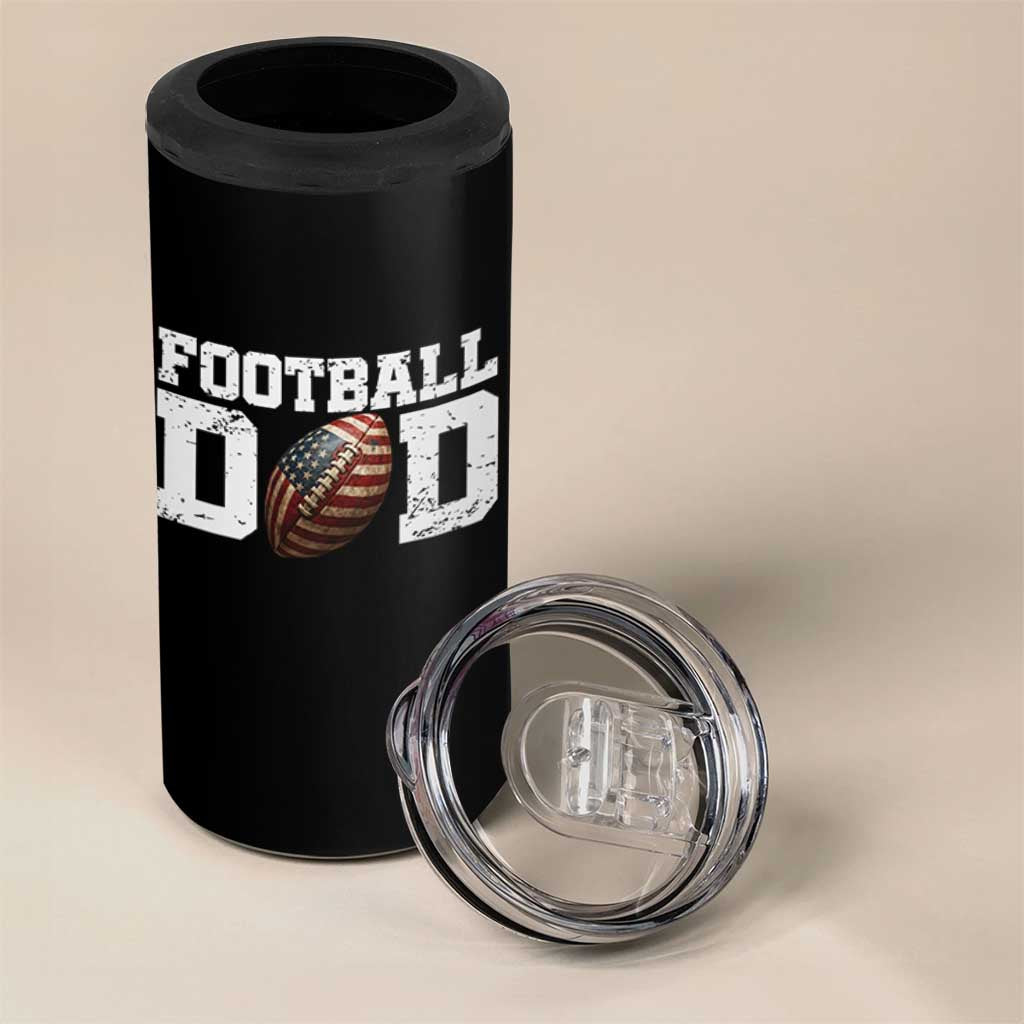 Football Dad 4 in 1 Can Cooler Tumbler Sports Fan Gift For Men - Wonder Print Shop