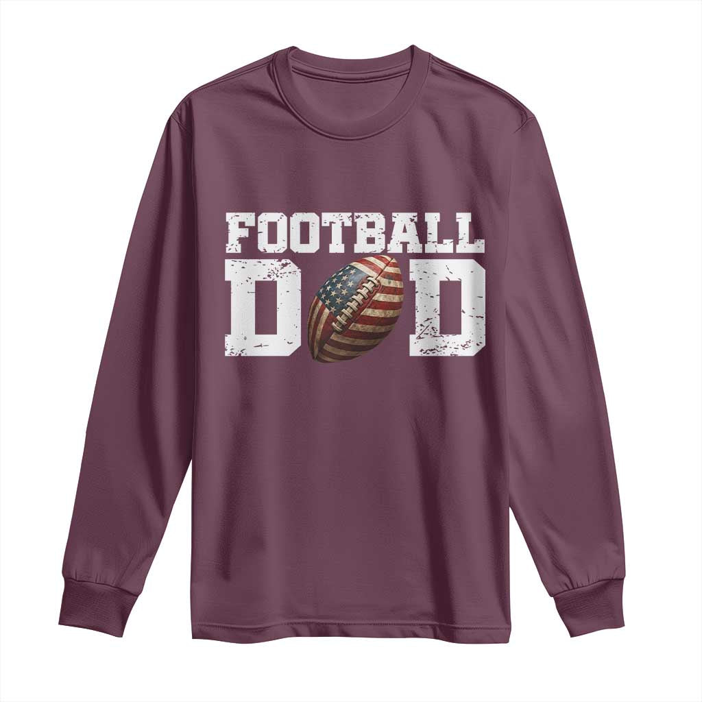 Football Dad Long Sleeve Shirt Sports Fan Gift For Men - Wonder Print Shop