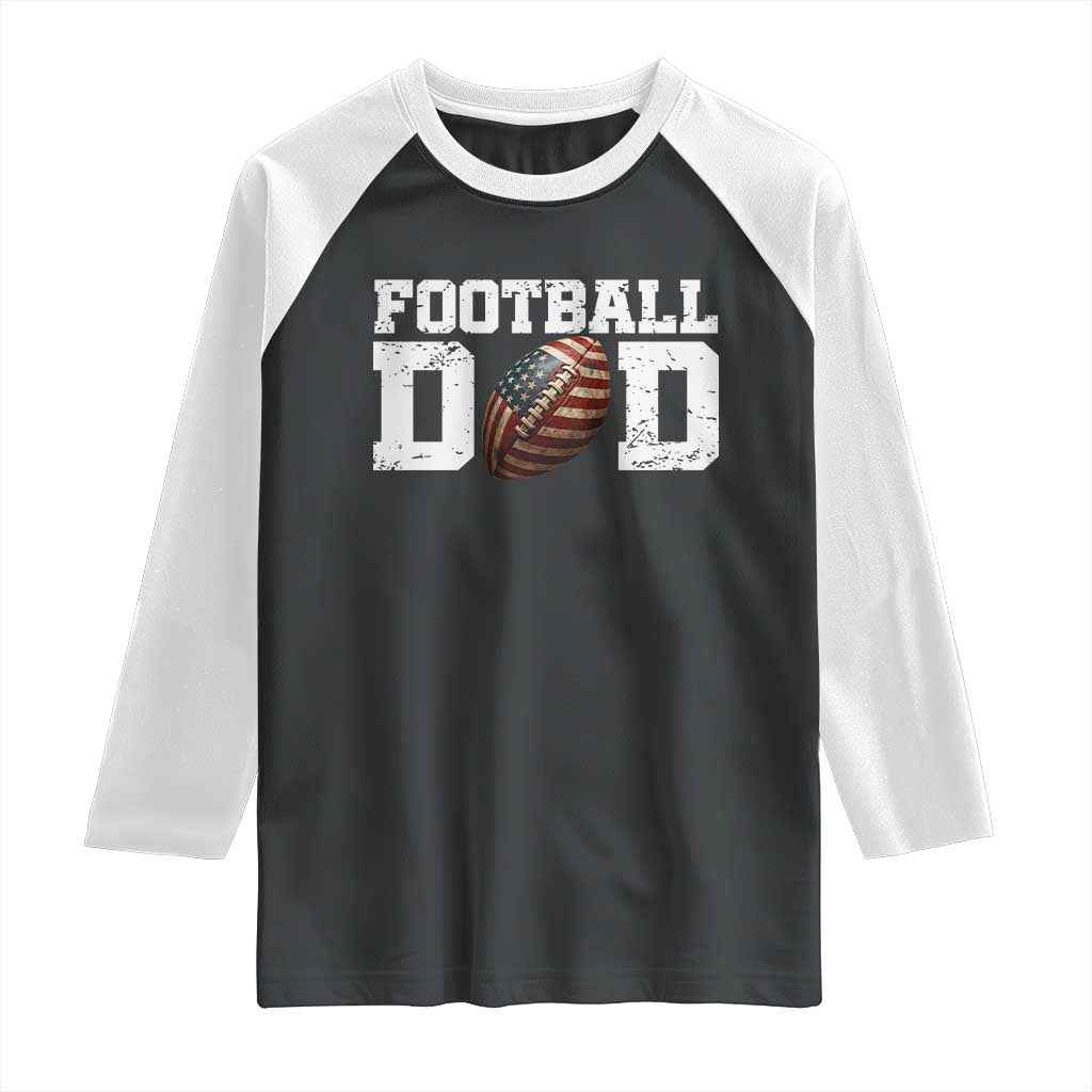Football Dad Raglan Shirt Sports Fan Gift For Men - Wonder Print Shop