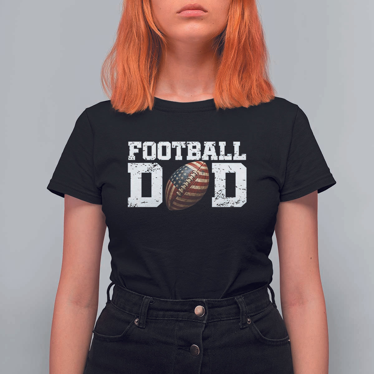 Football Dad T Shirt For Women Sports Fan Gift For Men - Wonder Print Shop