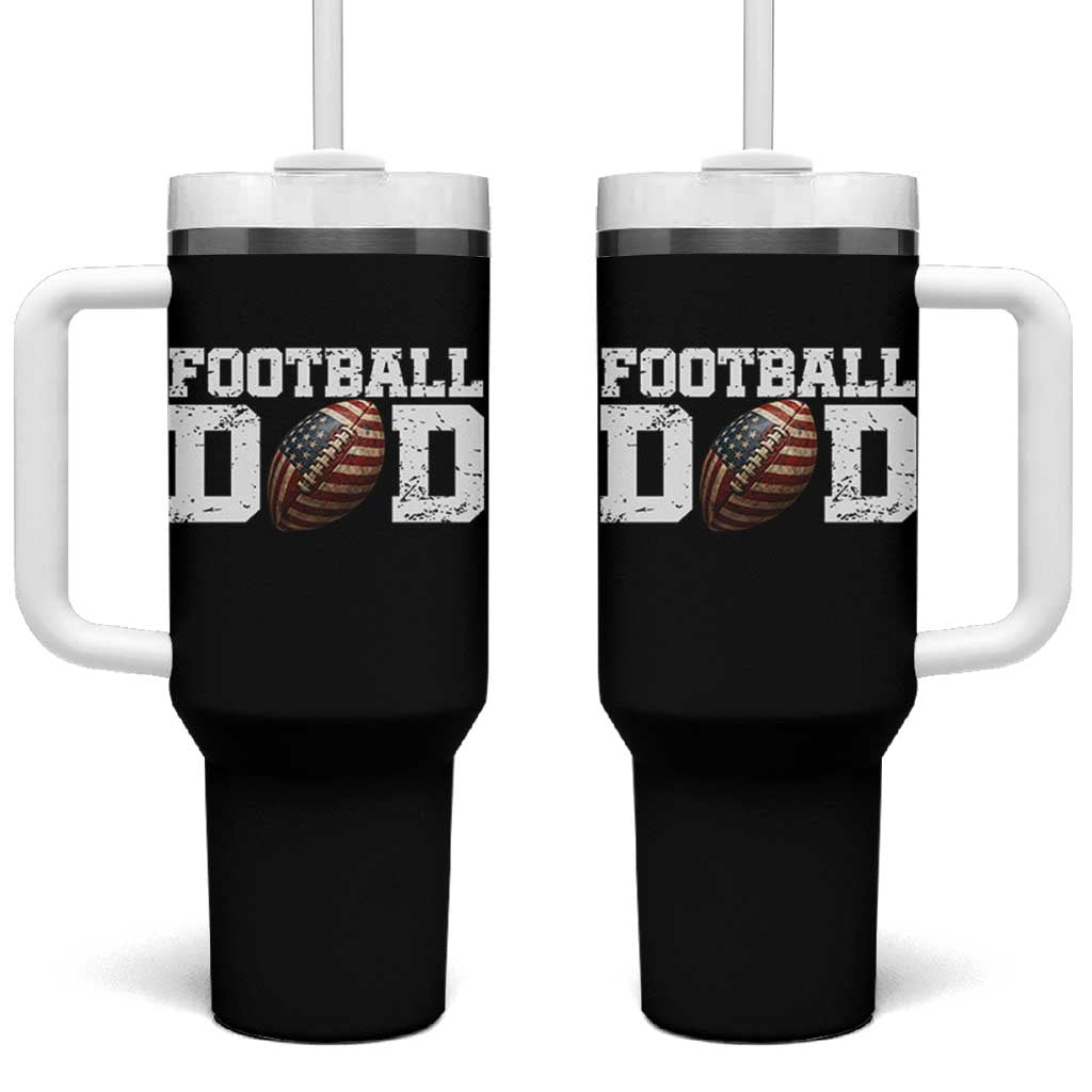 Football Dad Tumbler With Handle Sports Fan Gift For Men - Wonder Print Shop