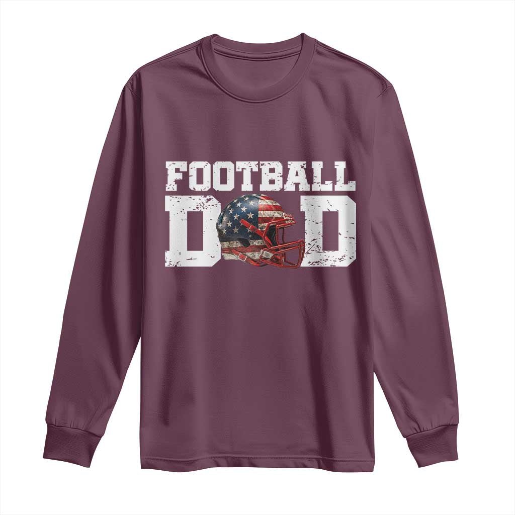 Proud Football Dad Long Sleeve Shirt Funny Sports Fan Gift - Wonder Print Shop