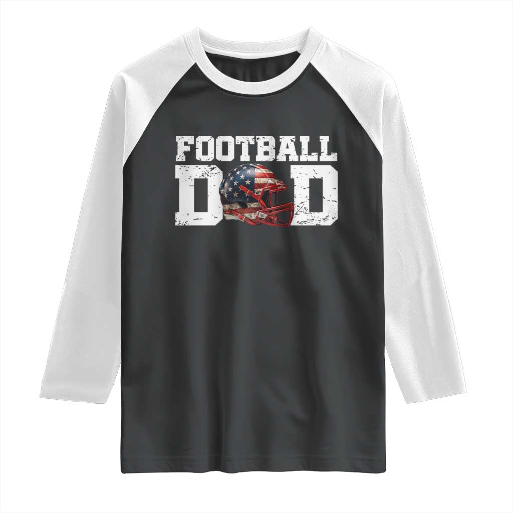 Proud Football Dad Raglan Shirt Funny Sports Fan Gift - Wonder Print Shop