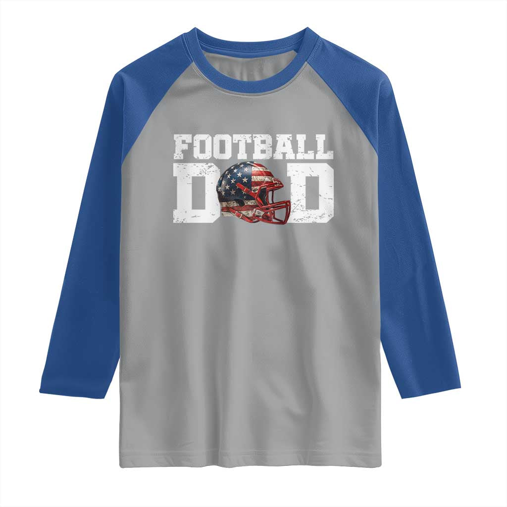 Proud Football Dad Raglan Shirt Funny Sports Fan Gift - Wonder Print Shop