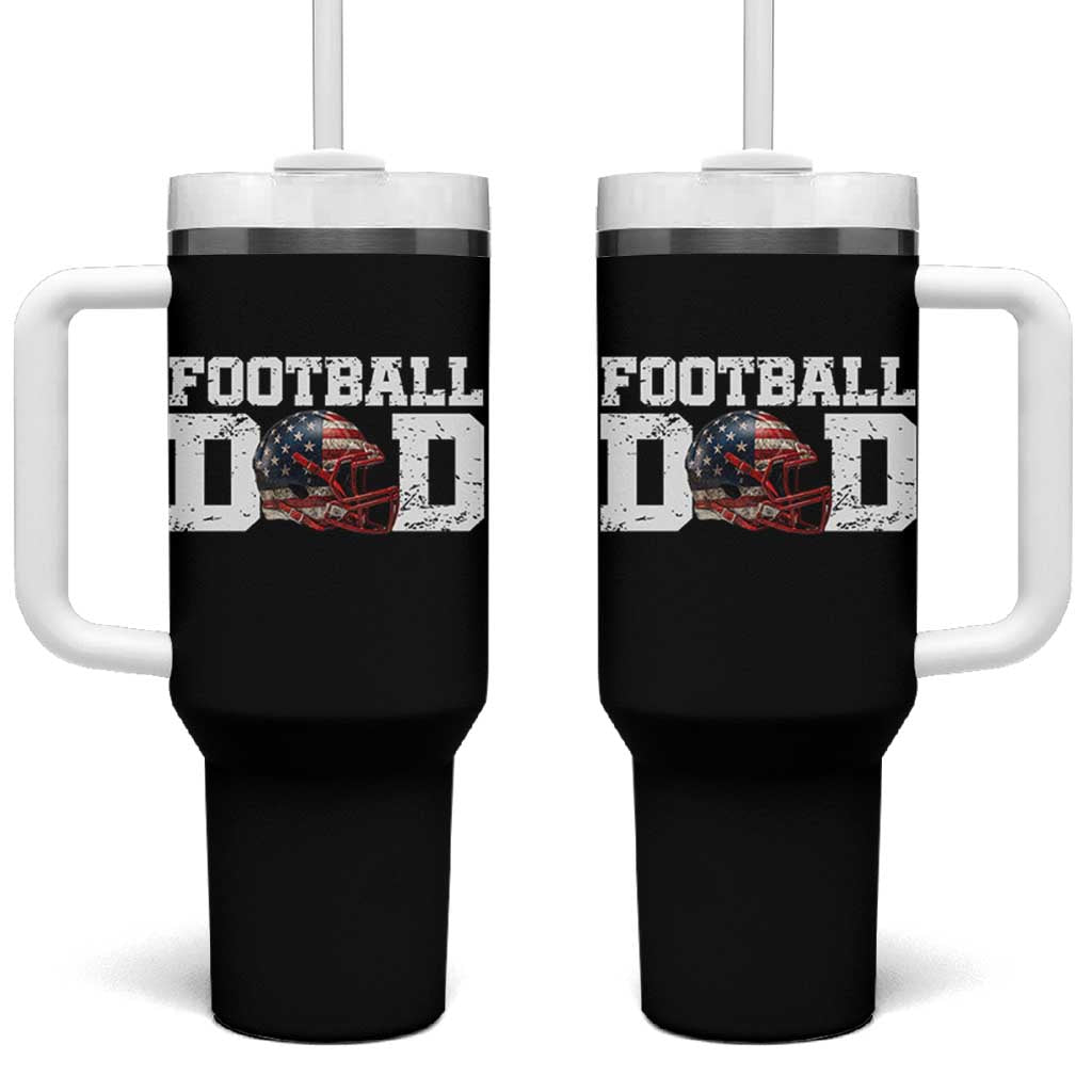 Proud Football Dad Tumbler With Handle Funny Sports Fan Gift - Wonder Print Shop