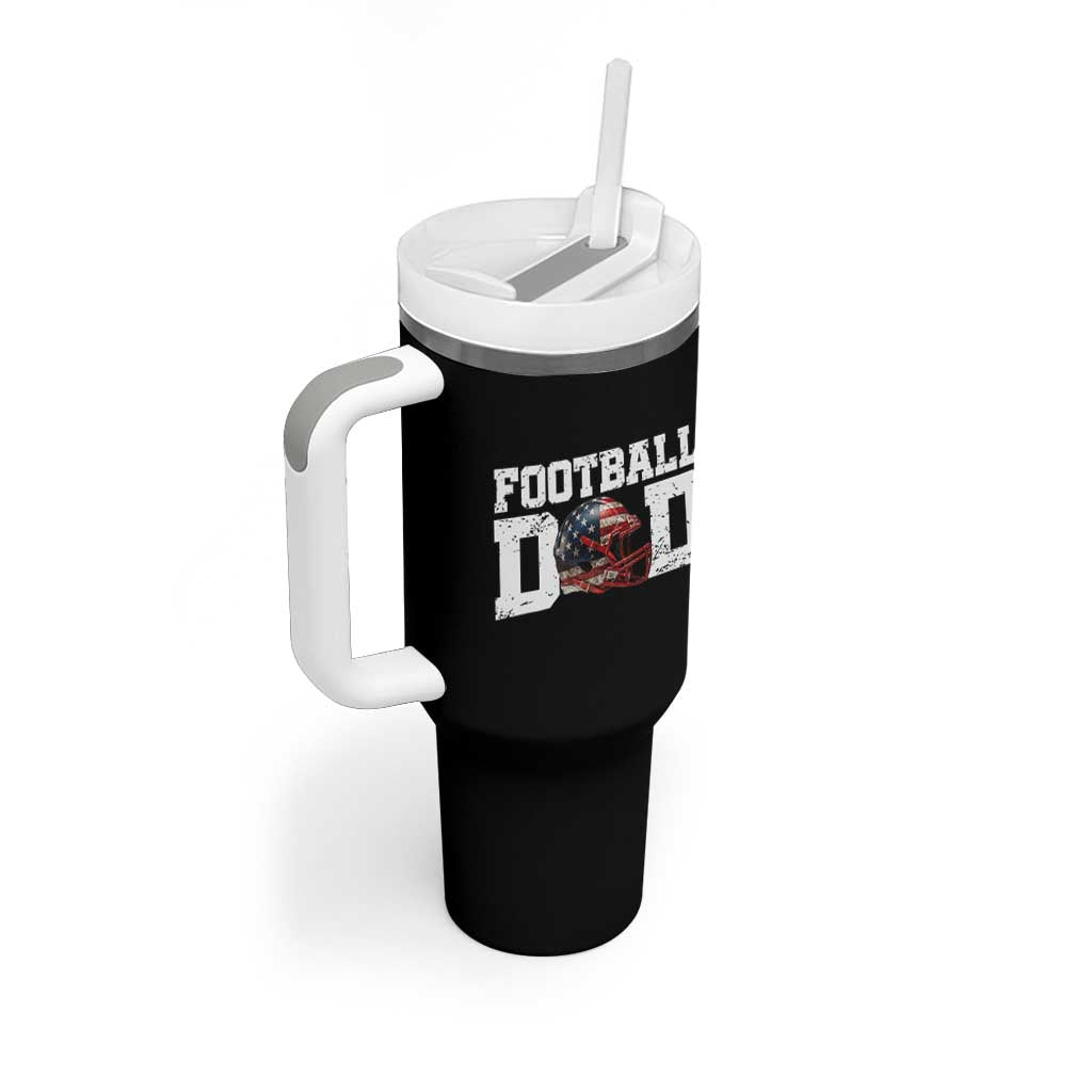 Proud Football Dad Tumbler With Handle Funny Sports Fan Gift - Wonder Print Shop