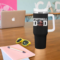 Proud Football Dad Tumbler With Handle Funny Sports Fan Gift - Wonder Print Shop