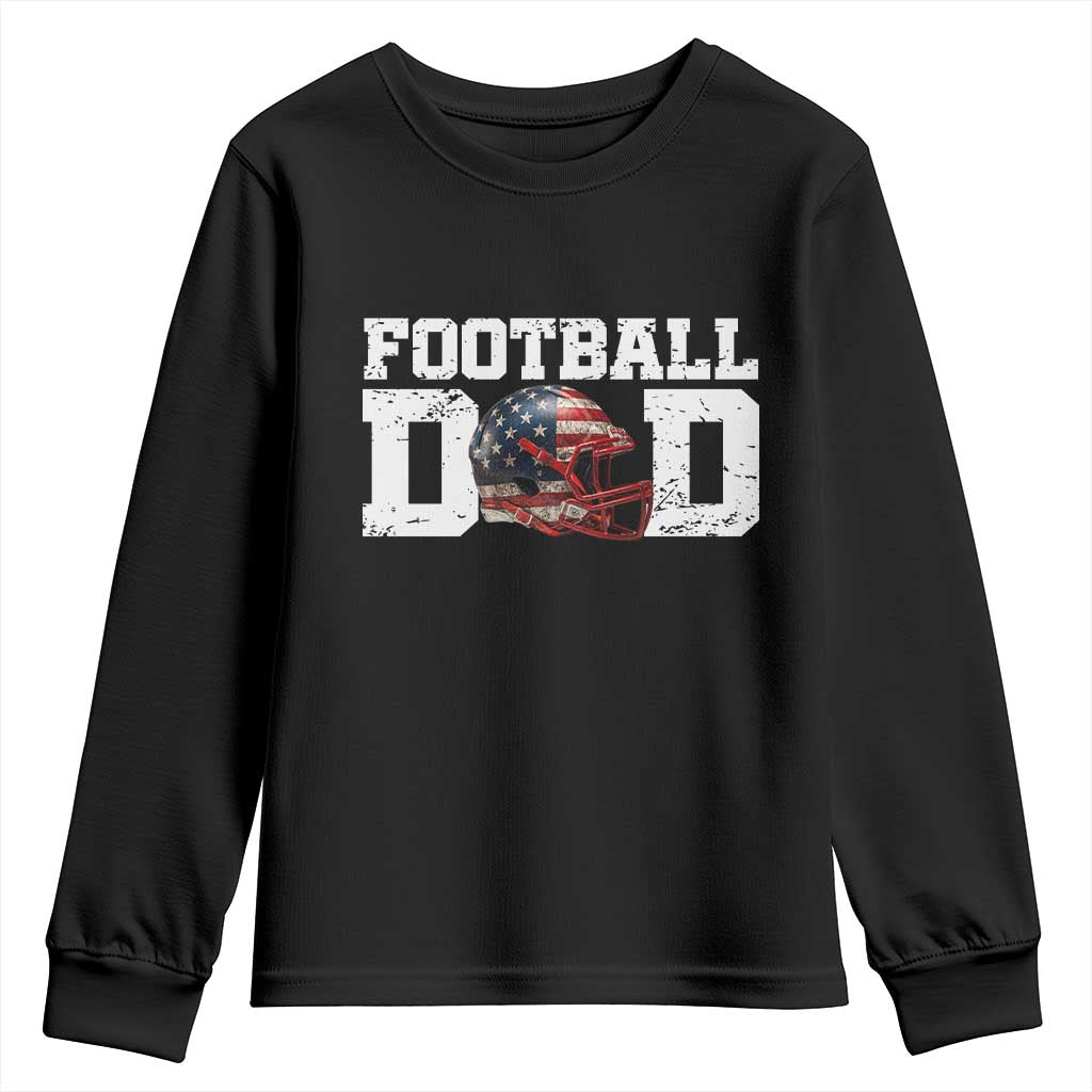 Proud Football Dad Youth Sweatshirt Funny Sports Fan Gift - Wonder Print Shop
