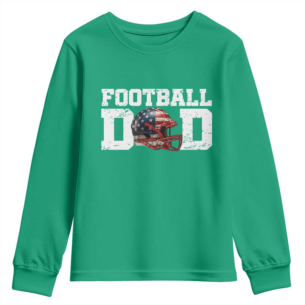 Proud Football Dad Youth Sweatshirt Funny Sports Fan Gift - Wonder Print Shop