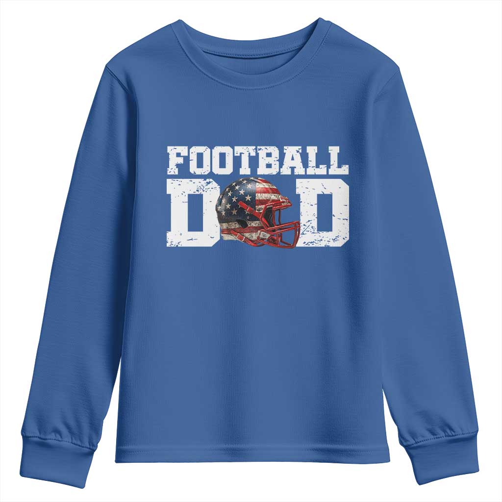 Proud Football Dad Youth Sweatshirt Funny Sports Fan Gift - Wonder Print Shop