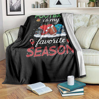 Football Is My Favorite Season Throw Blanket Christmas Holiday Sports Gift - Wonder Print Shop
