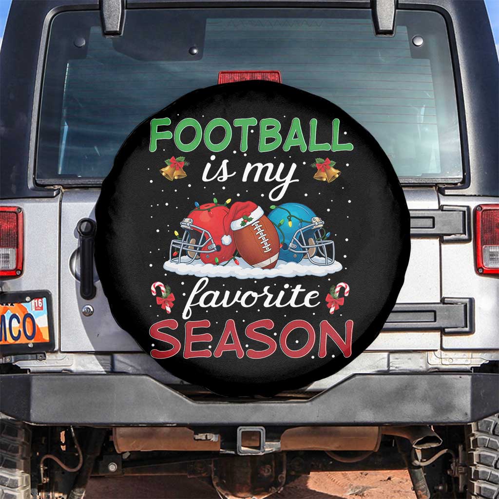 Football Is My Favorite Season Spare Tire Cover Christmas Holiday Sports Gift - Wonder Print Shop
