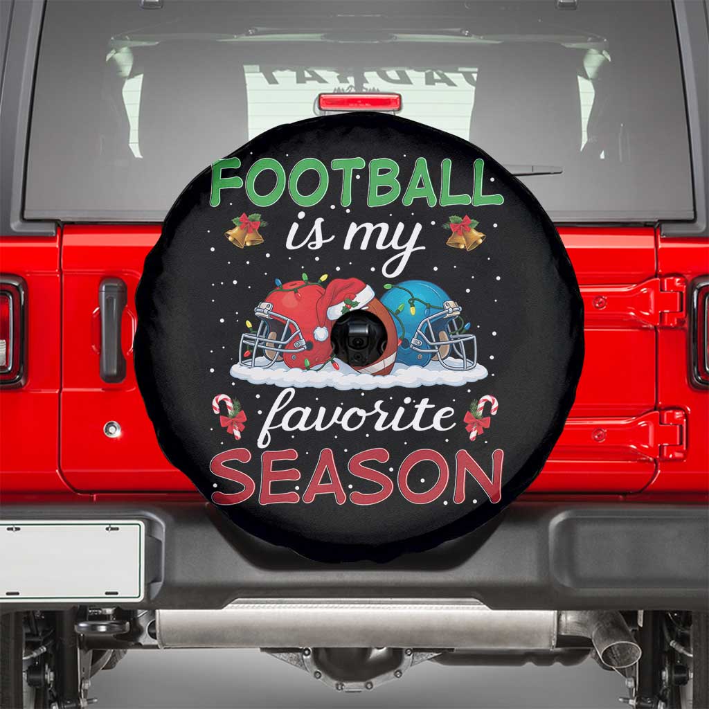Football Is My Favorite Season Spare Tire Cover Christmas Holiday Sports Gift - Wonder Print Shop