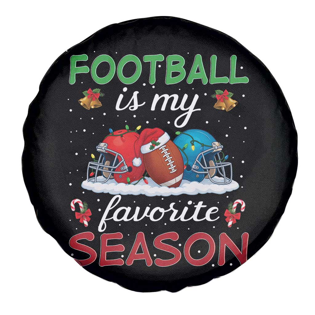Football Is My Favorite Season Spare Tire Cover Christmas Holiday Sports Gift - Wonder Print Shop