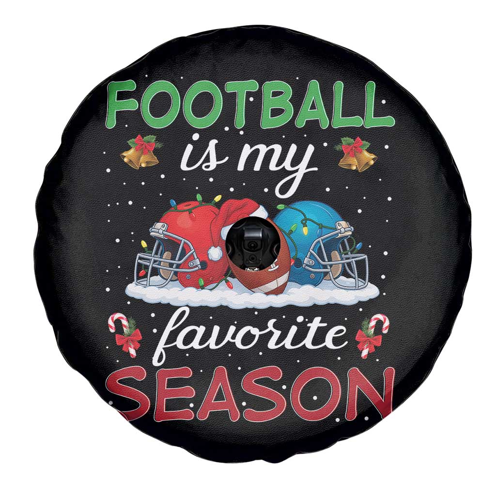 Football Is My Favorite Season Spare Tire Cover Christmas Holiday Sports Gift - Wonder Print Shop