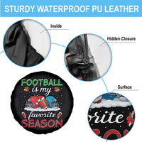 Football Is My Favorite Season Spare Tire Cover Christmas Holiday Sports Gift - Wonder Print Shop