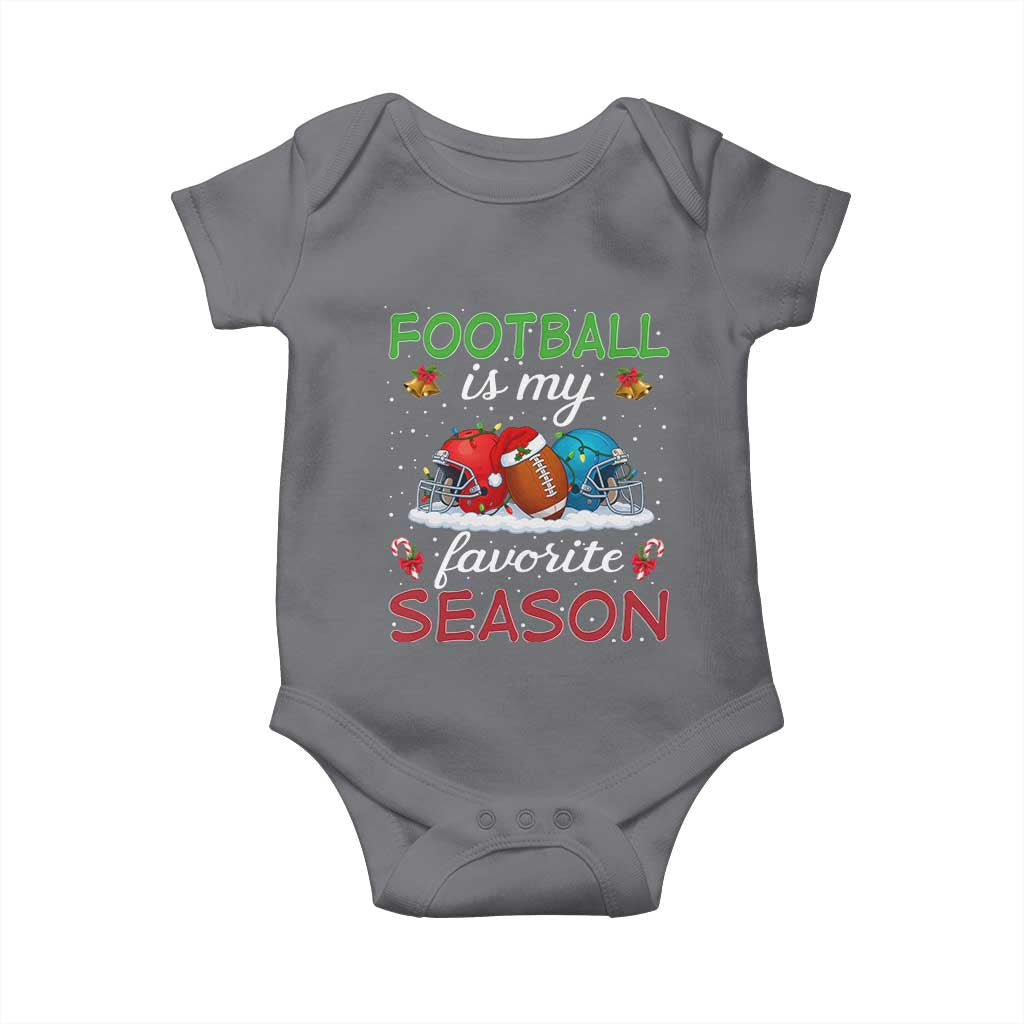 Football Is My Favorite Season Baby Onesie Christmas Holiday Sports Gift - Wonder Print Shop