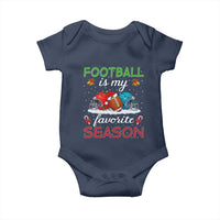 Football Is My Favorite Season Baby Onesie Christmas Holiday Sports Gift - Wonder Print Shop