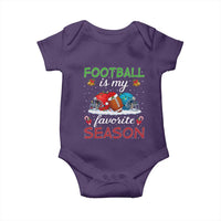 Football Is My Favorite Season Baby Onesie Christmas Holiday Sports Gift - Wonder Print Shop