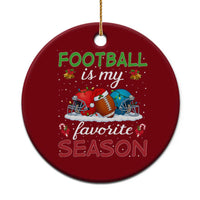 Football Is My Favorite Season Ceramic Ornament Xmas Holiday Sports Gift - Wonder Print Shop