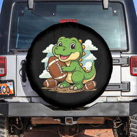Cute Dinosaur Playing Football Spare Tire Cover Funny Kids Gift - Wonder Print Shop