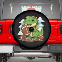 Cute Dinosaur Playing Football Spare Tire Cover Funny Kids Gift - Wonder Print Shop