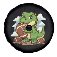 Cute Dinosaur Playing Football Spare Tire Cover Funny Kids Gift - Wonder Print Shop