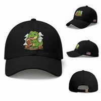 Cute Dinosaur Playing Football Baseball Cap Funny Kids Gift