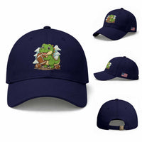 Cute Dinosaur Playing Football Baseball Cap Funny Kids Gift