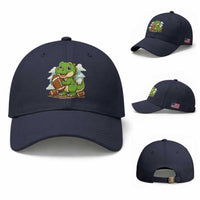 Cute Dinosaur Playing Football Baseball Cap Funny Kids Gift
