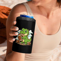 Cute Dinosaur Playing Football 4 in 1 Can Cooler Tumbler Funny Kids Gift - Wonder Print Shop